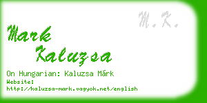 mark kaluzsa business card